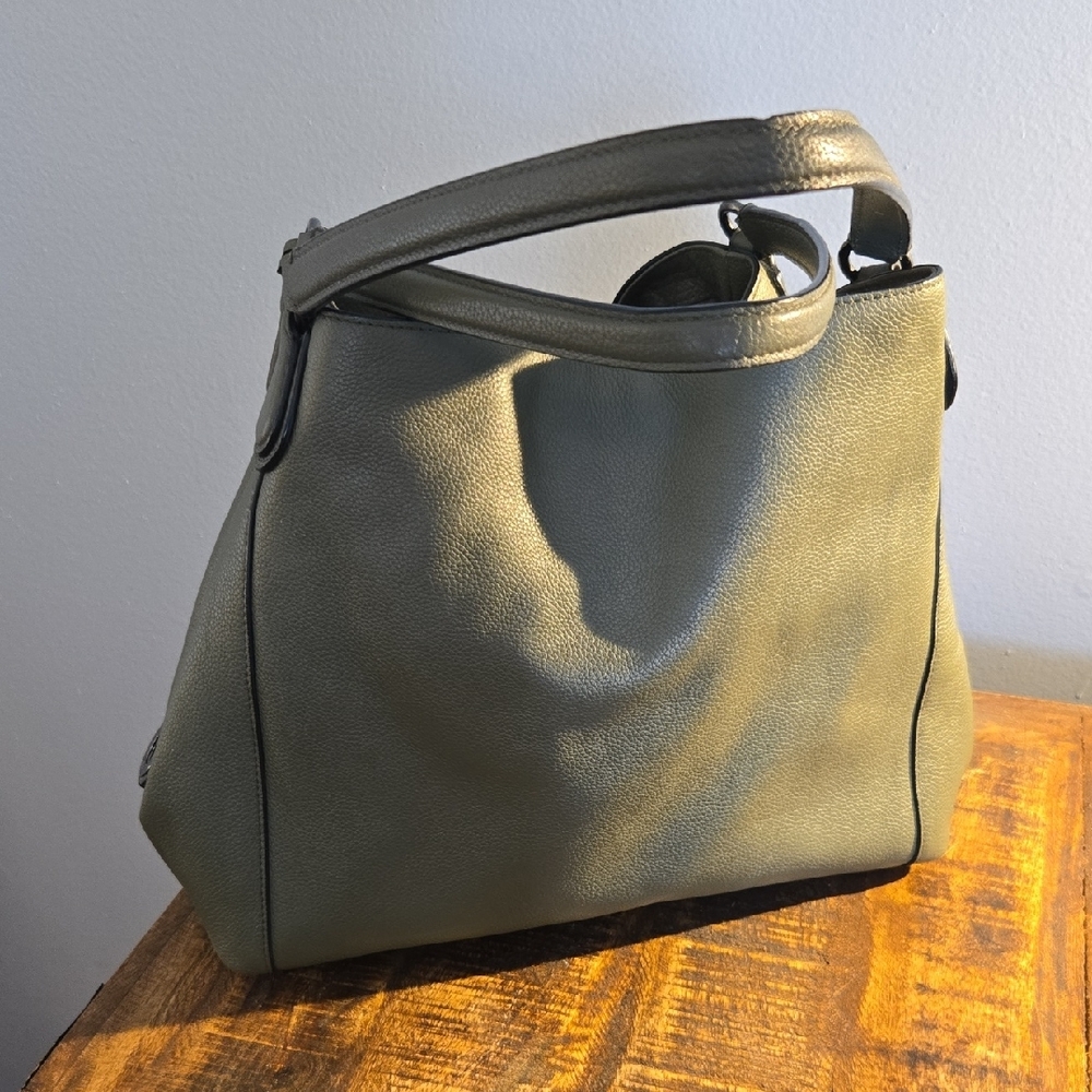Coach Sage Green Leather Shoulder Bag - Picture 9 of 9